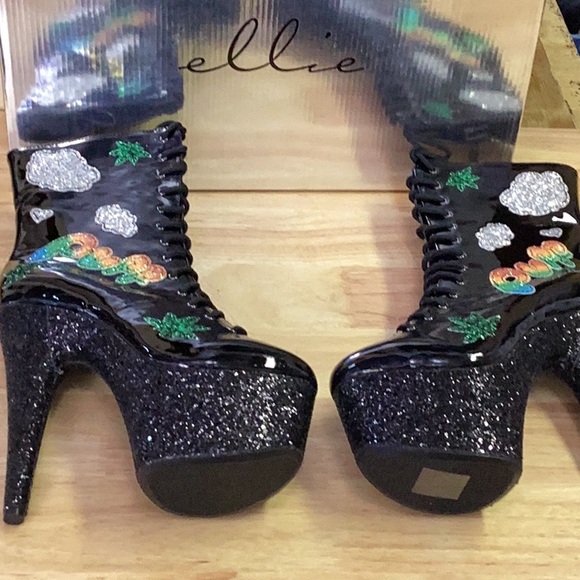 Ellie Shoes - Women's 709-PUFF-BLK-10 Ankle Boot - new - Picture 4 of 10